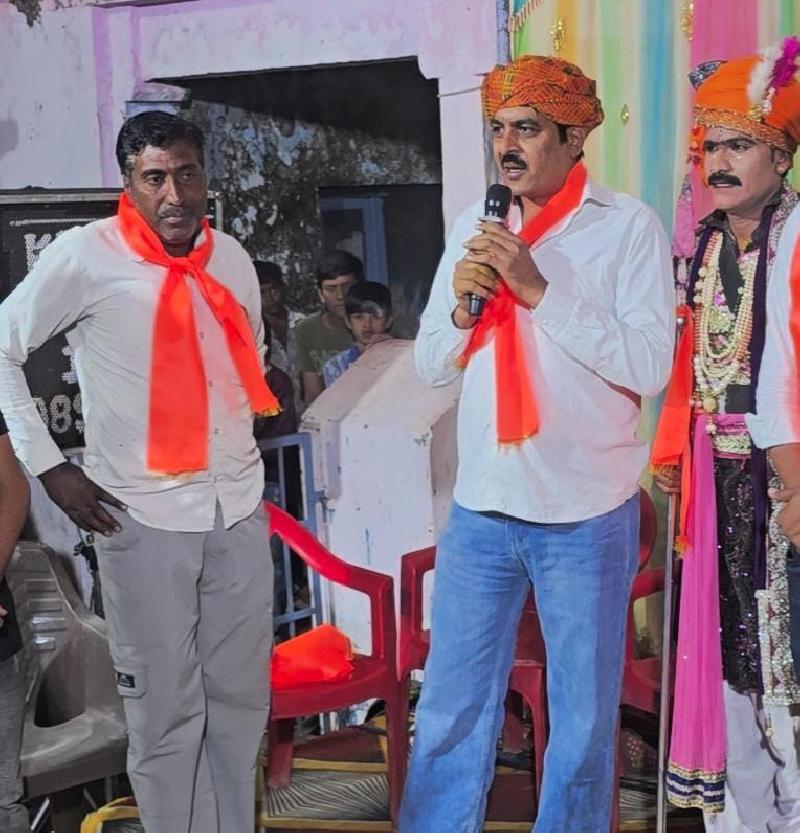तेजाजी महाराज के मंच से गरजे कांग्रेस नेता बालकिशन धाकड़: